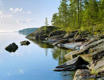 Der größte See in Europa ist der Ladogasee